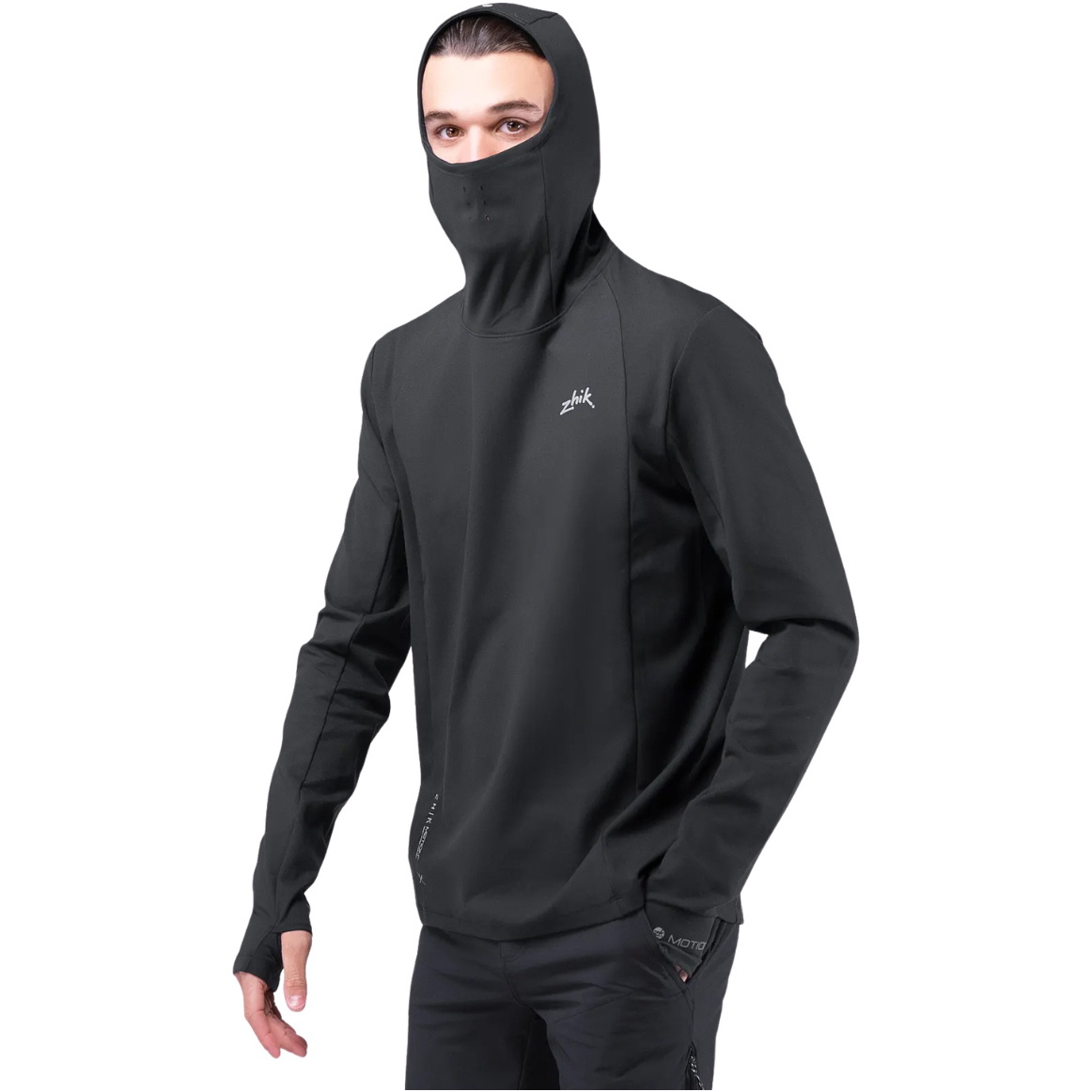 2026 Zhik Mens Motion Long Sleeve Hooded Top ATP-0100-M-ANT - Anthracrite